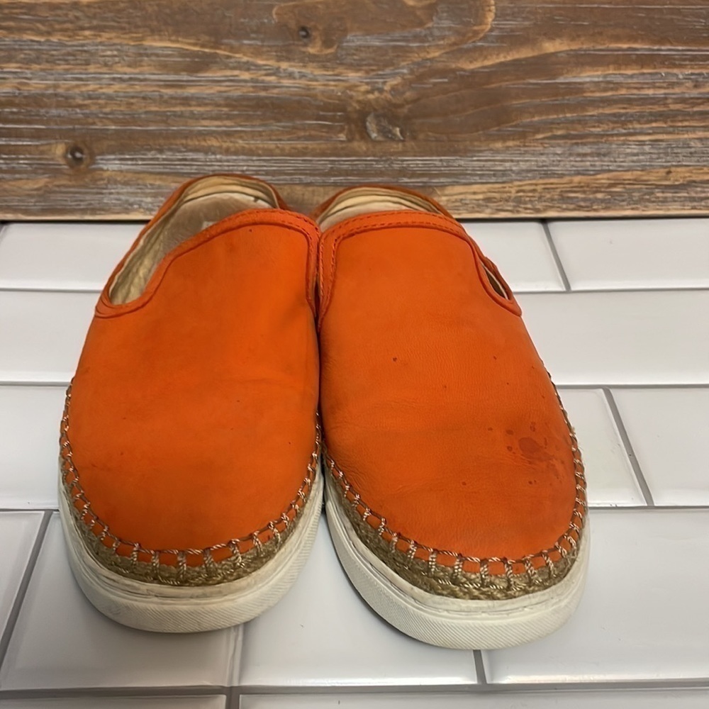 𝅺UGG Size 9.5 Caleel Espadrille Mule Orange Slip On Backless